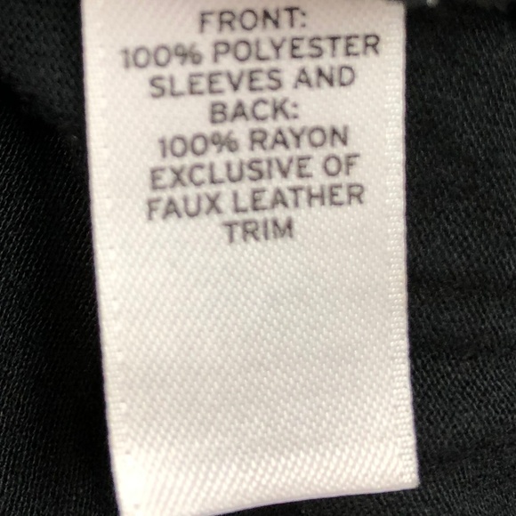 NWT Trouve M Shimmer Houndstooth Faux Leather Top - Picture 8 of 8